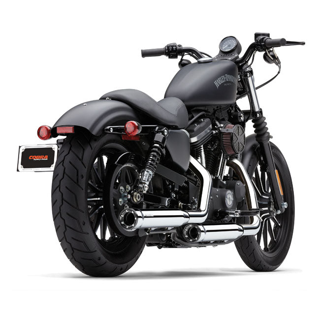 Cobra 3" RPT Race Pro Slip-On Mufflers for Harley 14-22 Sportster XL / Chrome