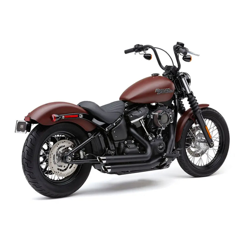 Cobra Speedster Slashdown Exhaust for Harley 18-24 Softail FXBB/S Street Bob; FXLR/S Lowrider; FLSL Slim; FLDE Deluxe / Black  - Customhoj