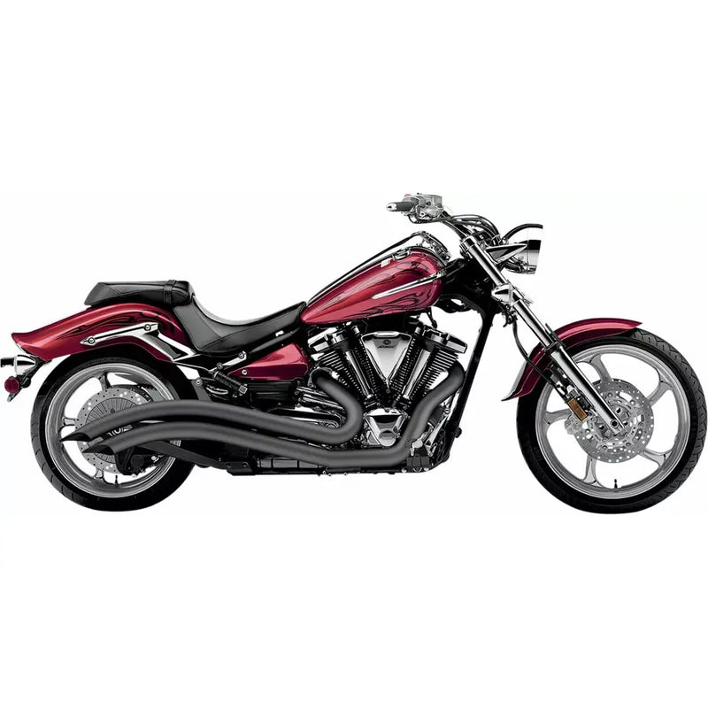 Cobra Speedster Swept Exhaust for Yamaha 08-18 XV1900 Raider / Black  - Customhoj