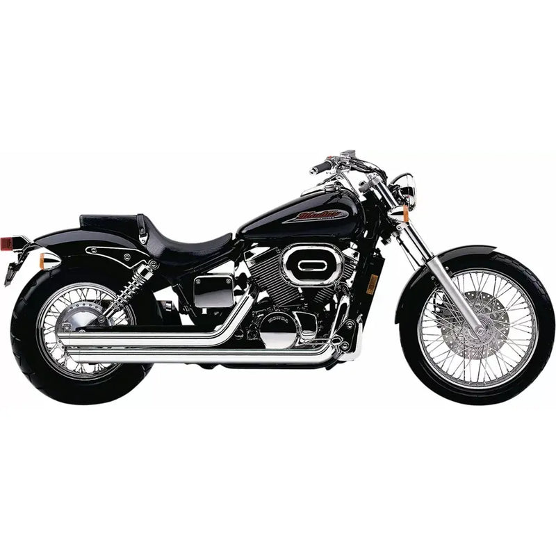 Cobra Streetrod Slash Cut Exhaust for Honda 00-07 VT750DC Black Widow / Spirit / Chrome  - Customhoj