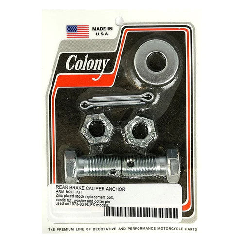 Colony Caliper Anchor Arm Mount Bolt Kit FL, FX 73-83 Zinc