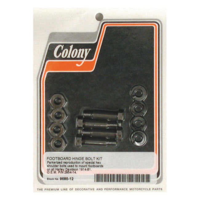 Colony Footpegs Brackets 14-82 H-D / Hex Colony Rider Floorboard Hinge Bolt Mount Kit for Harley Customhoj