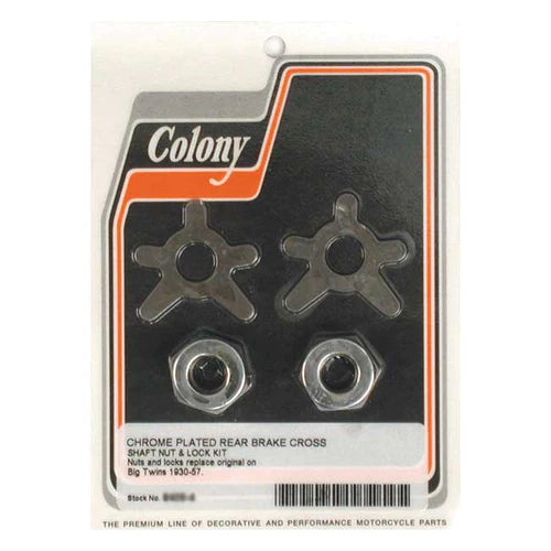 Colony Rear Brake Shaft Nut Kit Big Twin 30-57 Chrome