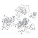 Crankcase Parts Diagram Exploded View for 91-03 Harley Sportster 1) 91-03 XL. Inspection cover chrome. Replaces OEM: 34745-90A & 34761-94