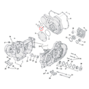 Crankcase Parts Diagram Exploded View for 91-03 Harley Sportster 3) 86-05 XL. James oil seal, shifter shaft. Replaces OEM: 37101-84