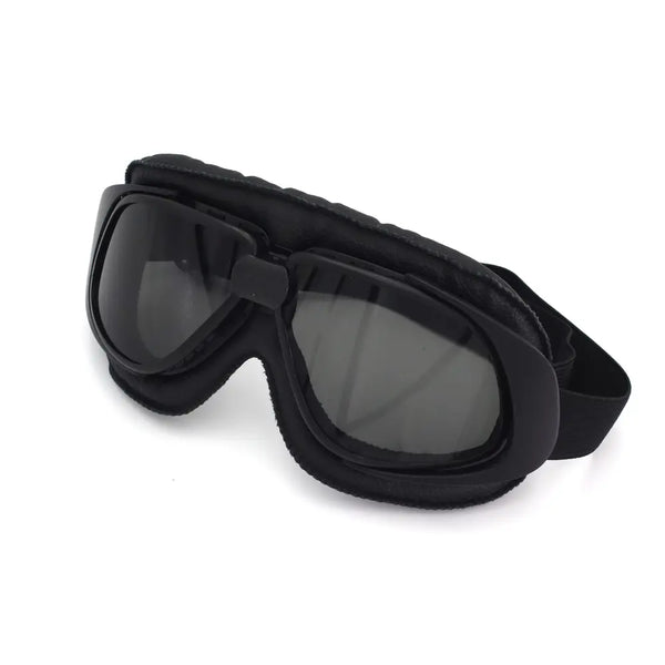 CRG Speed Classic Vintage Motorcycle Goggles Black / Tinted