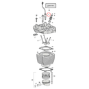 Cylinder Parts Diagram Exploded View for Harley Milwaukee Eight 1) 17-23 M8. Solenoid, compression release. Replaces OEM: 18400073B