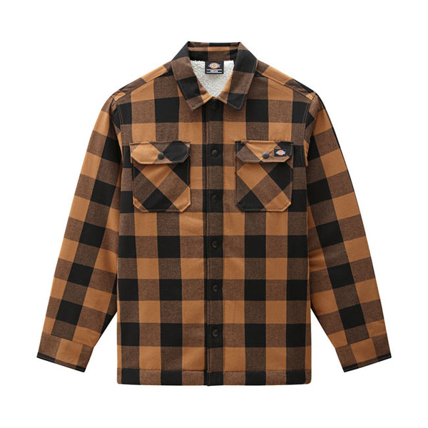 Dickies Sherpa Lined Sacramento Shirt Brown / S