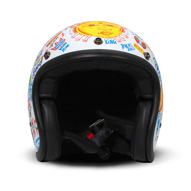 DMD Retro Graphic Open Motorcycle Helmet  - Customhoj