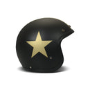 DMD Retro Star Open Motorcycle Helmet Black/Gold / XS (54cm)  - Customhoj