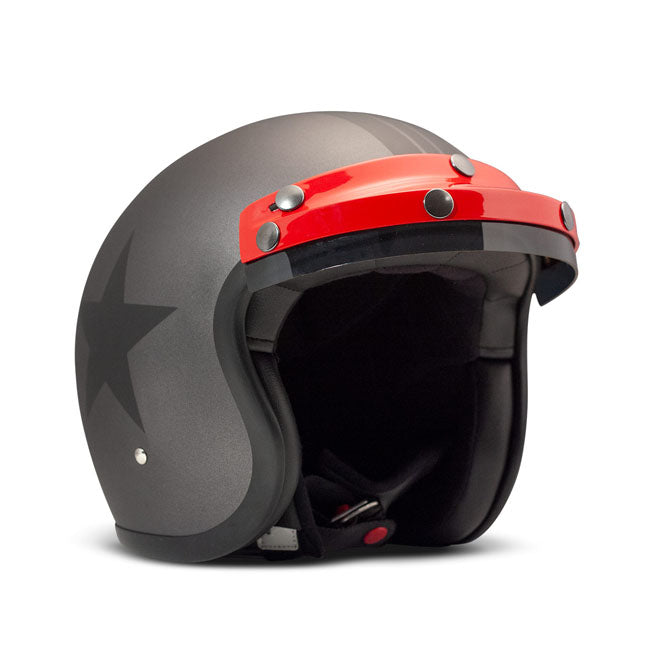DMD Visor Red DMD Vintage Racing Helmet Peak Customhoj