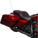 Drag Specialties Freedom Touring Seat for Harley 08-25 Touring (excl. 23-25 CVO; 24-25 Road Glide / Street Glide) / Diamond Black / Red  - Customhoj