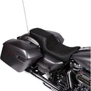 Drag Specialties Performance Predator 2-Up Backrest Receptible Seat for Harley 08-25 Touring (excl. 23-25 CVO; 24-25 Road Glide / Street Glide) / Double Diamond Black  - Customhoj