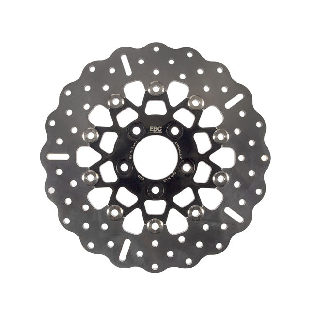EBC 10-button Contour Floater Rear Brake Disc for Harley 00-23 Softail (excl. FXSE) (11.5") / Black