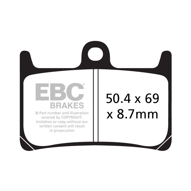 EBC Double-H Sintered Front Brake Pads for Kawasaki ST 700 Stallion 14-18