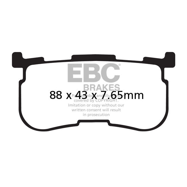 EBC Organic Brake Pads Rear for Harley 14-18 Trikes (Replaces OEM: 41300033)