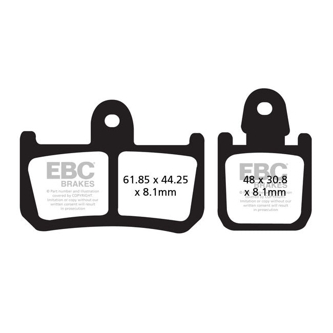 EBC Organic Front Brake Pads for Yamaha MT-01 / S 07-09