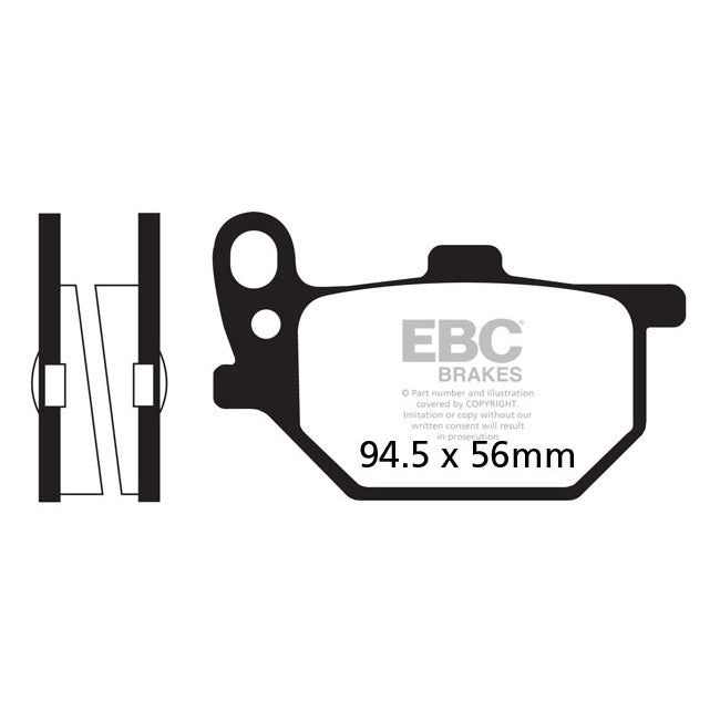 EBC Organic Rear Brake Pads for Yamaha RD 400 E/F 78-79