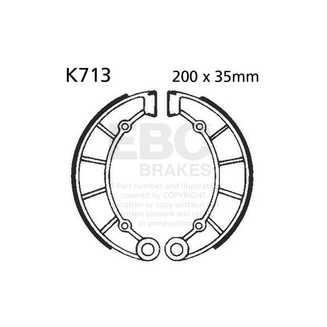 EBC Rear Brake Shoes for Kawasaki H2 Mach IV 750cc 72-75