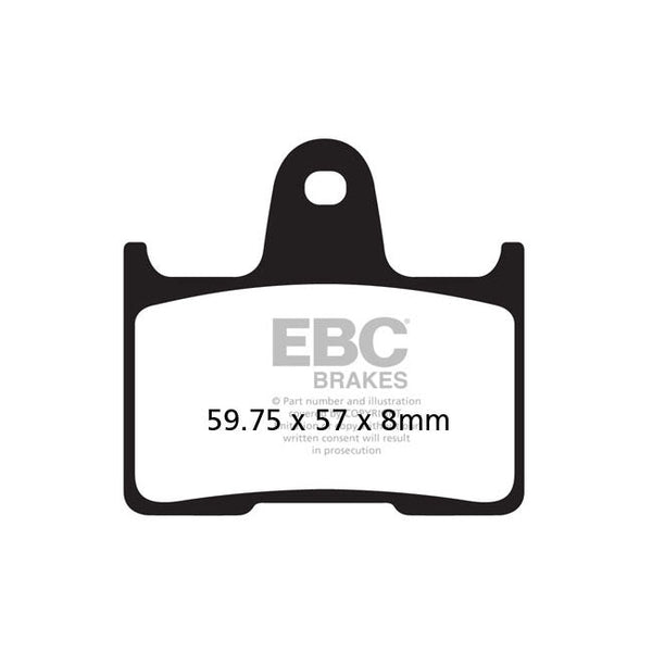 EBC V-Pad Semi Sintered Brake Pads Rear for Harley 14-22 XL Sportster (Replaces OEM: 41300053)