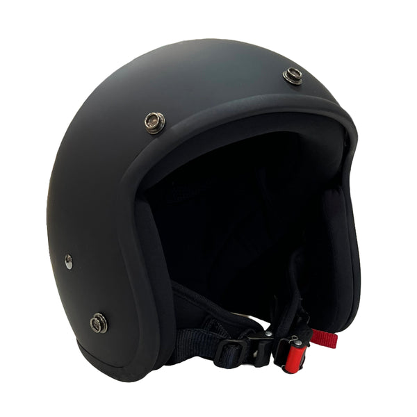 ECM Slimline Low Profile Open Helmet Matte Black