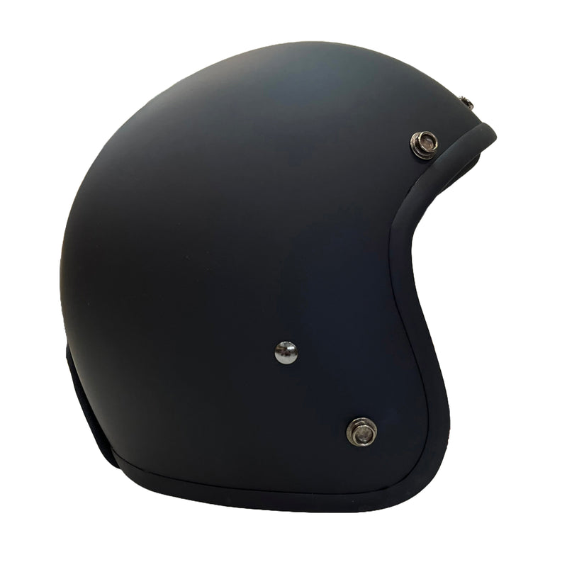 ECM Slimline Low Profile Open Helmet Matte Black