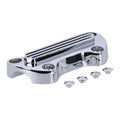 Finned One Piece Riser Top Clamp for Harley Chrome