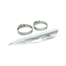 Flamed Universal Motorcycle Exhaust Heat Shield Chrome / 8" (20.3cm)  - Customhoj