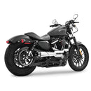Freedom Performance American Outlaw High 2-into-1 Exhaust for Harley 04-22 XL Sportster / Chrome / Sculpted Black  - Customhoj