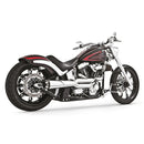 Freedom Performance American Outlaw High 2-into-1 Exhaust for Harley 86-17 Softail (excl. Breakout / Rocker) / Chrome / Sculpted Black  - Customhoj