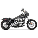 Freedom Performance Radical Radius Slash Cut Exhaust for Harley 06-17 Dyna (excl. FLD) / Chrome / Chrome  - Customhoj