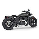 Freedom Performance Shorty Combat 2-into-1 Exhaust for Indian 15-24 Scout / Chrome / Sculpted Black  - Customhoj