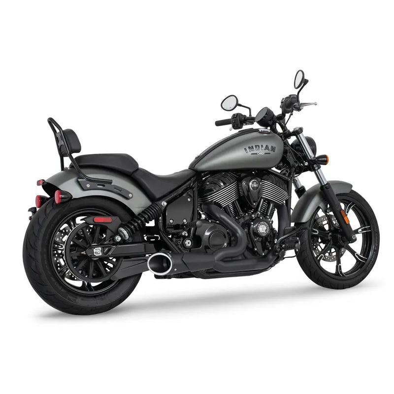 Freedom Performance Shorty Combat 2-into-1 Exhaust for Indian 22-25 Chief / Black / Sculpted Black  - Customhoj