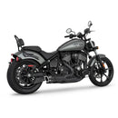 Freedom Performance Shorty Combat Fluted 2-into-1 Exhaust for Indian 22-25 Chief / Black / Sculpted Black  - Customhoj