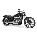 Freedom Performance Shorty Turn Out 2-into-1 Exhaust for Harley 18-25 Softail (read note) / Chrome / Sculpted Black  - Customhoj