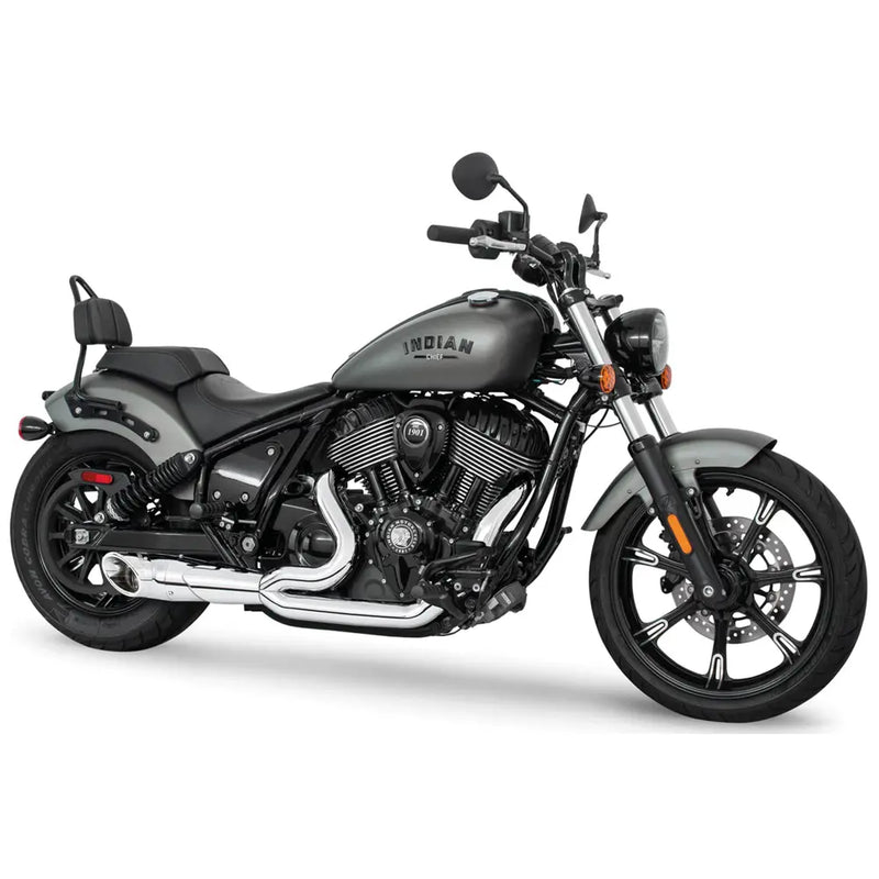 Freedom Performance Shorty Turn Out Slash Cut 2-into-1 Exhaust for Indian 22-25 Chief / Chrome / Chrome  - Customhoj