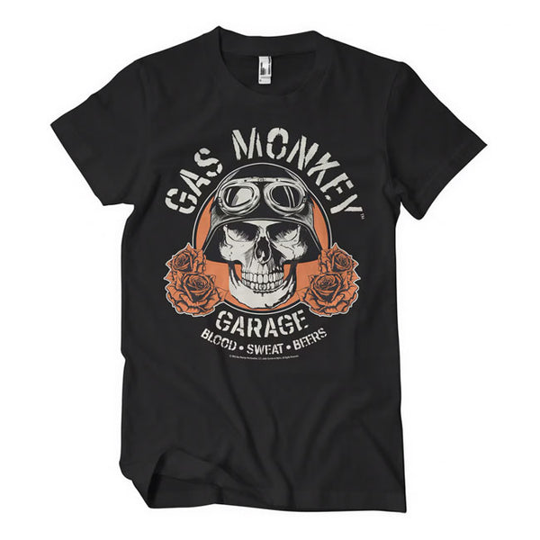 Gas Monkey Garage Skull T-Shirt Black / S  - Customhoj