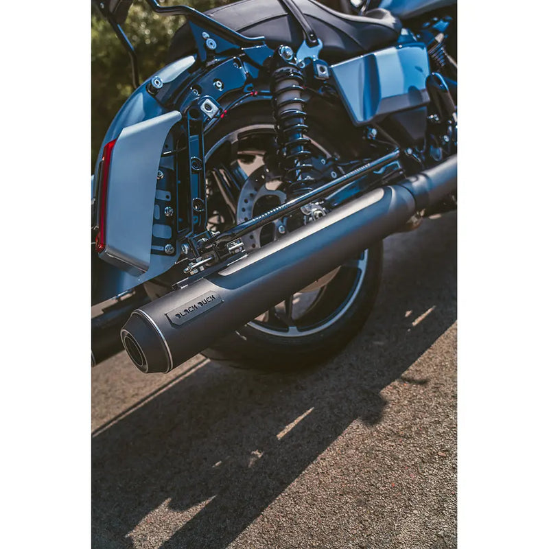 Black Duck Bombardier EC Euro-godkända Slip-On Ljuddämpare till Harley