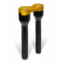 Heinz Bikes Clubstyle Aluminium Fat Bar Handlebar Risers Black / Gold / 12" (30.4cm)