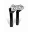 Heinz Bikes Clubstyle Pullback Aluminium Fat Bar Handlebar Risers Black / Silver / 6" (15.2cm)