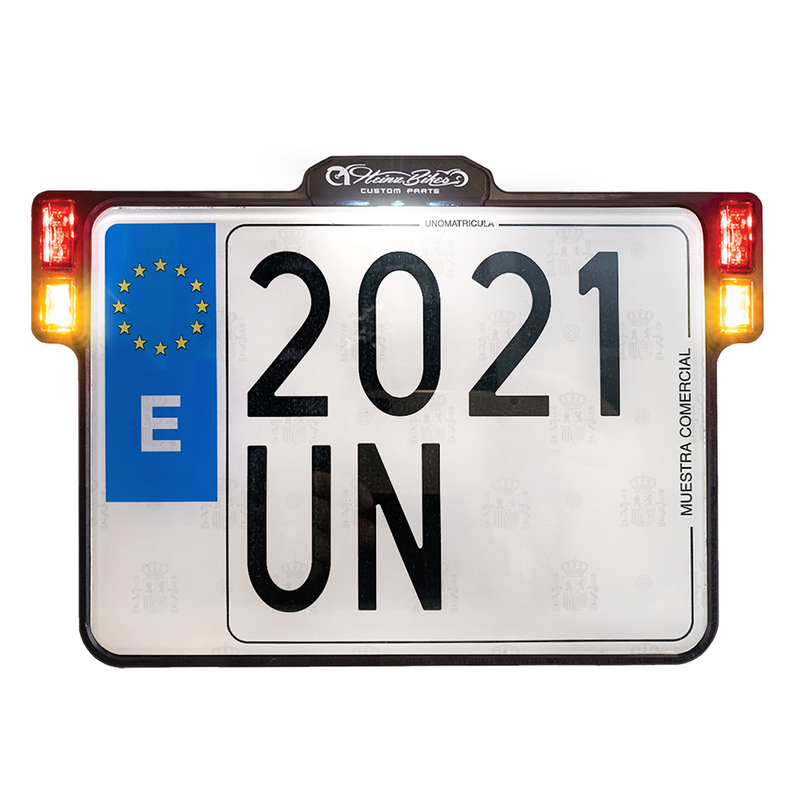 Heinz Bikes Universal All In One 2.0 LED Motorcycle Licence Plate Frame Spain (220mm wide x 160mm high)