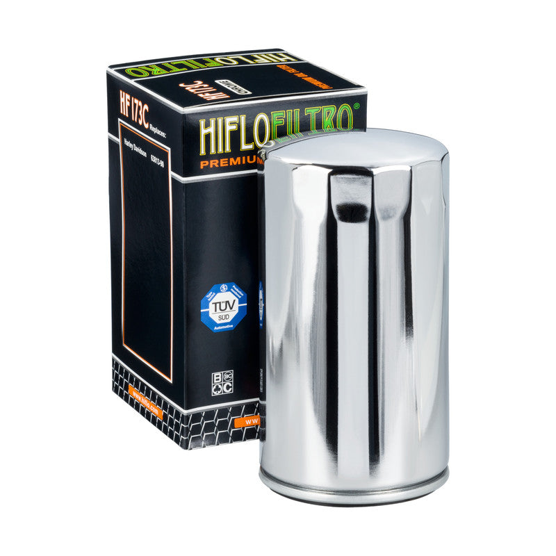 Hiflo Oil Filter Harley 91-98 Dyna (extra long) / Chrome Hiflo Spin-on Oil Filter for Harley Customhoj