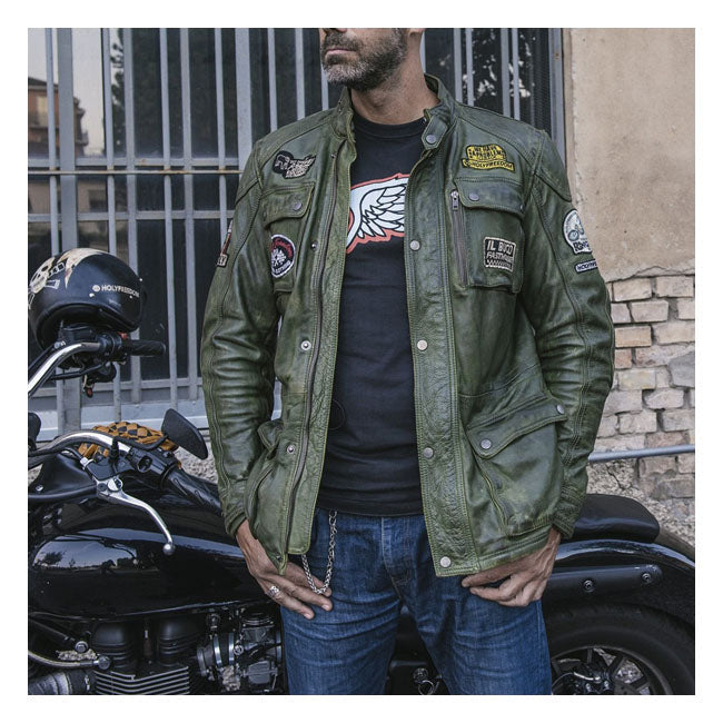 Holy Freedom Protective Jacket Green / M Holy Freedom Quattro EVO Motorcycle Jacket Customhoj
