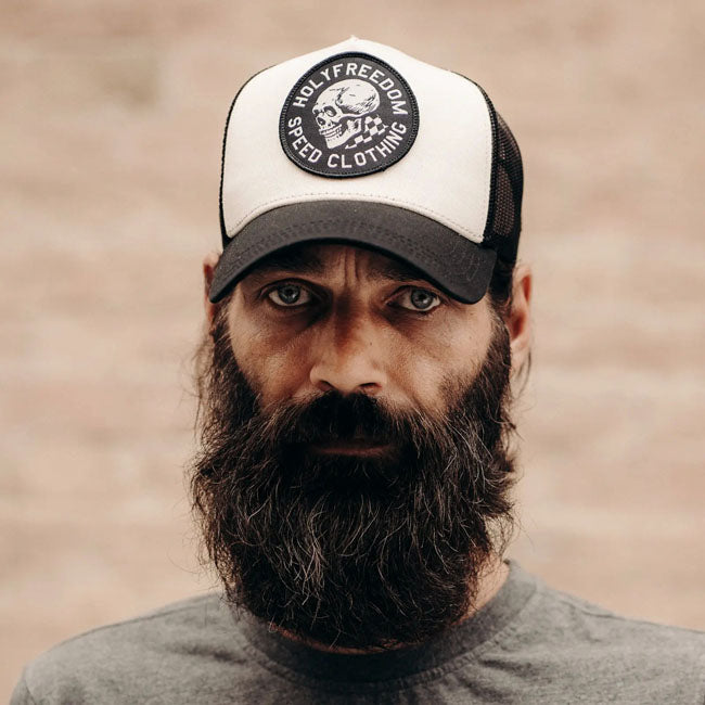 Holy Freedom Skull Cap Black/White  - Customhoj