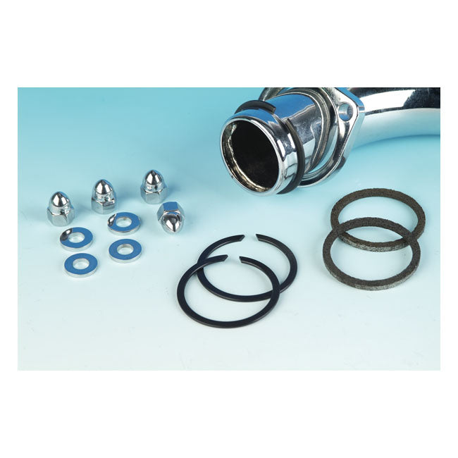 James Early Style Exhaust Gasket & Mount Kit for Harley 84-25 Big Twin / Pressed wire gaskets with acorn nuts  - Customhoj