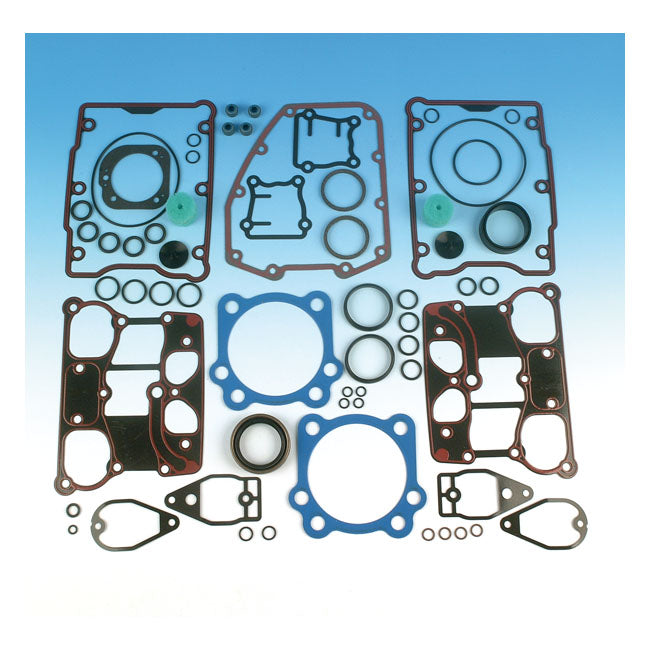 James Motor Gasket Kit for Harley Twin Cam 99-04 99-04 Twin Cam 95" (3-7/8" Big Bore) / Blue PTFE kit (0.036” head gaskets)