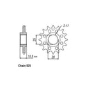 JT Sprockets Front Sprocket BMW F800GS 08-18 JT Front Sprocket for BMW Customhoj