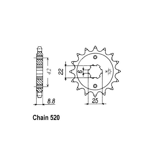 JT Sprockets Front Sprocket Honda CB400 NB,NC 81-83 JT Front Sprocket for Honda Customhoj