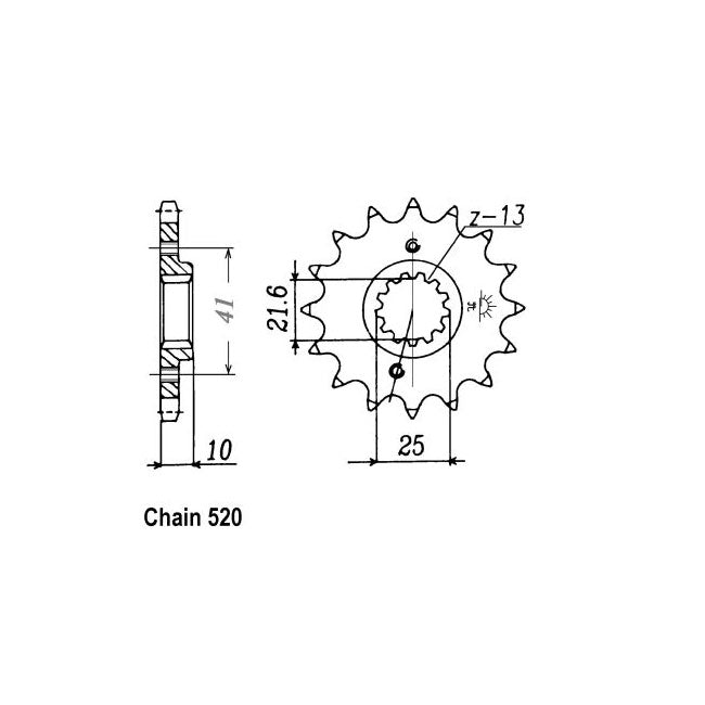 JT Sprockets Front Sprocket Honda NX650K,L Dominator 89-90 JT Front Sprocket for Honda Customhoj