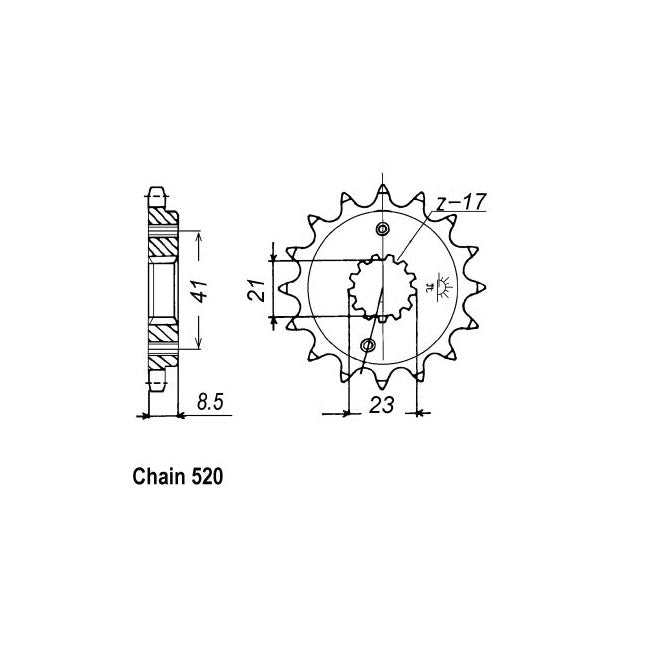 JT Sprockets Front Sprocket Honda XR400RT,RV,RW,RX,RY, R1, R2 96-02 JT Front Sprocket for Honda Customhoj